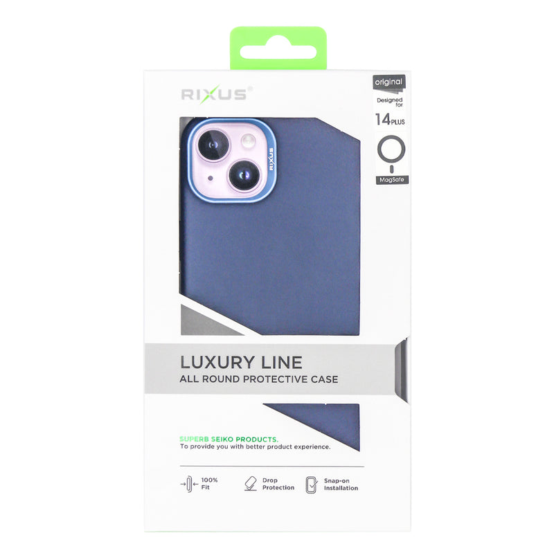 Rixus Classic 02 Funda Con MagSafe Para iPhone 14 Plus Azul