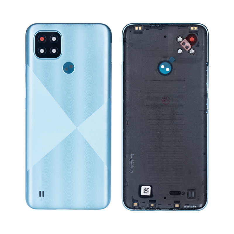 Realme C21 RMX3201 Coque arrière Cross Blue (+Lentilles)