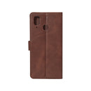Rixus Bookcase For Samsung Galaxy A20e A202F Brown