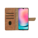 Rixus Bookcase For Samsung Galaxy A26 A266B Light Brown