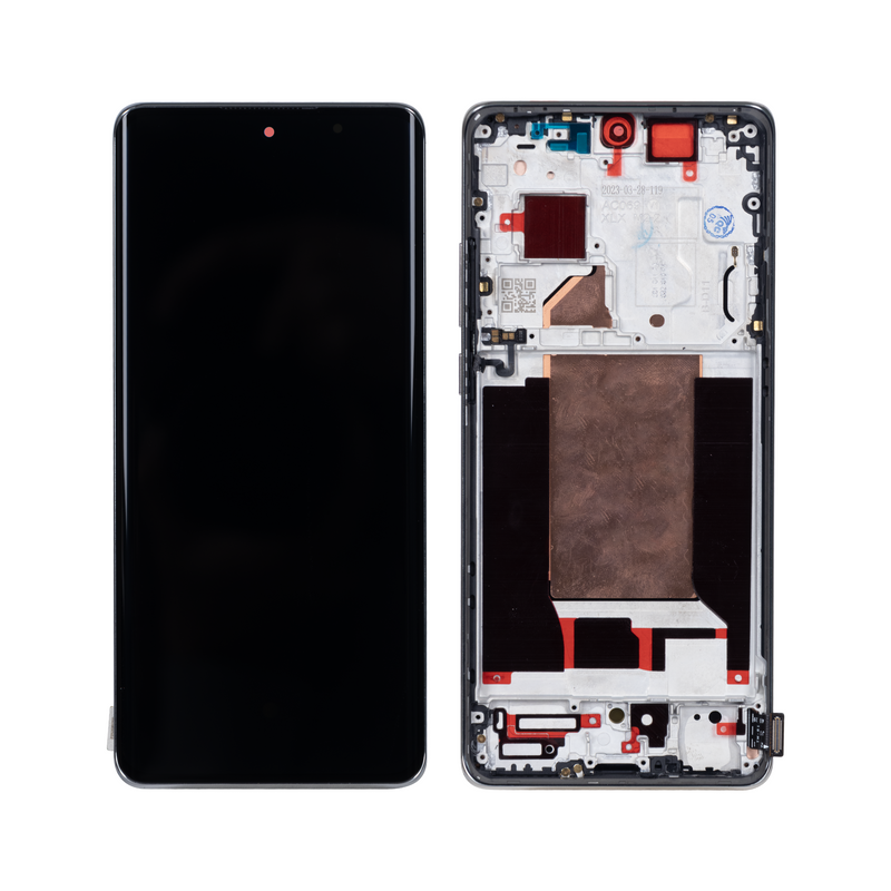 Oppo Reno 10 Pro Plus CPH2521 Display And Digitizer With Frame Silvery Grey OEM