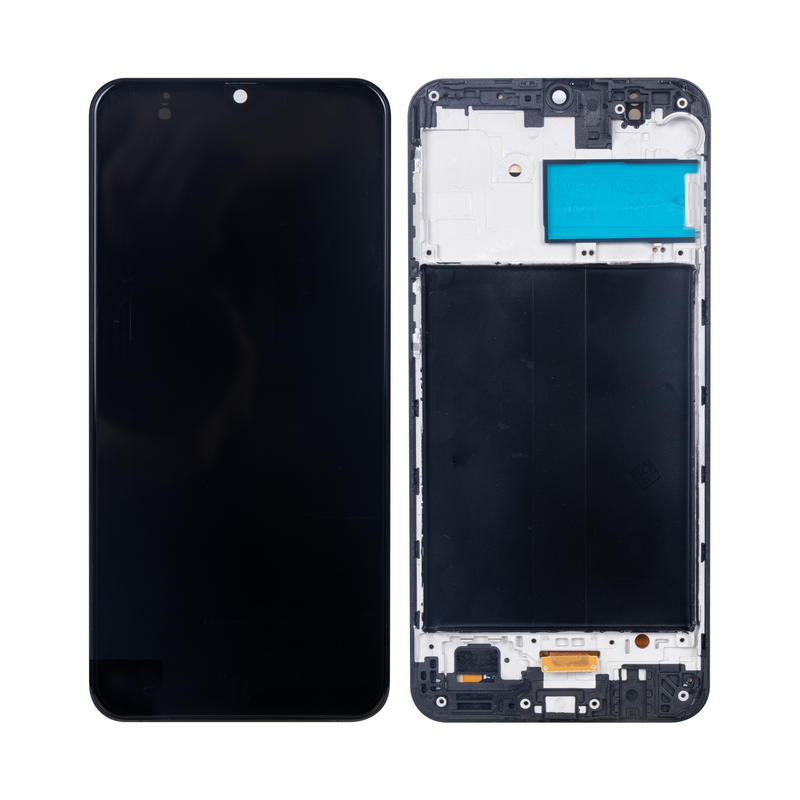 Samsung Galaxy M21 M215F Display And Digitizer With Frame Black Soft-OLED