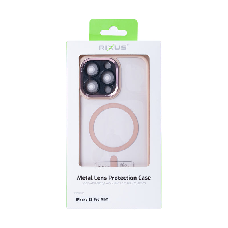 Coque Rixus Classic 04 avec MagSafe pour iPhone 12 Pro Max Rose