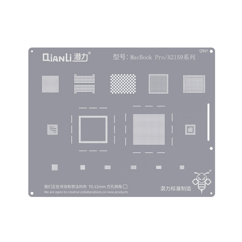 Qianli Abejorro Stencil Para MacBook Pro, Serie A2159 (QS97)