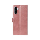Rixus Bookcase For Samsung Galaxy A36 A366B Pink