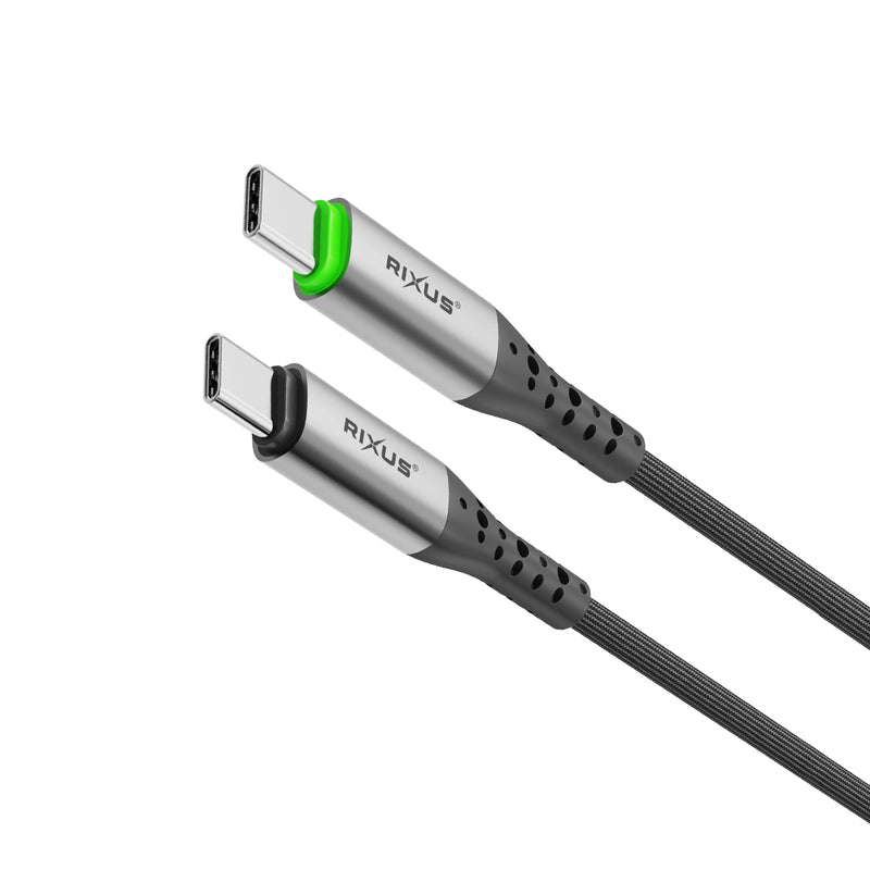 Rixus RXUC22C Auto Disconnect USB-C To USB-C Cable Black