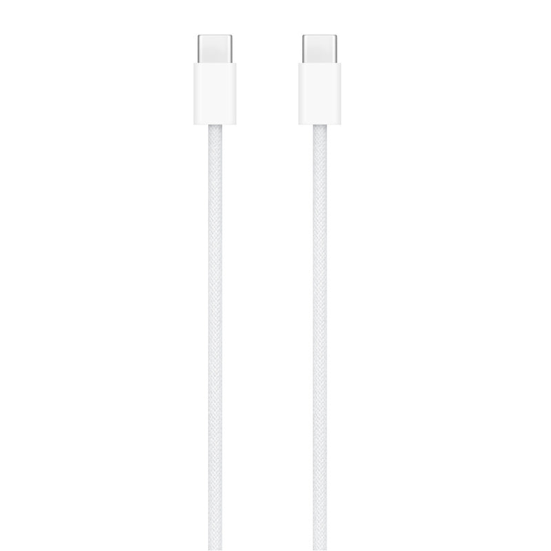 Apple Câble USB-C vers USB-C pour iPhone 15 100cm 60W tissé blanc (MQKJ3ZM/A)