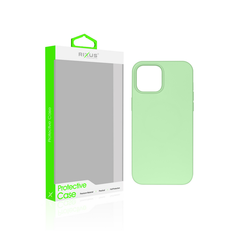 Rixus Para iPhone 14 Pro Funda de teléfono de TPU suave con MagSafe Matcha