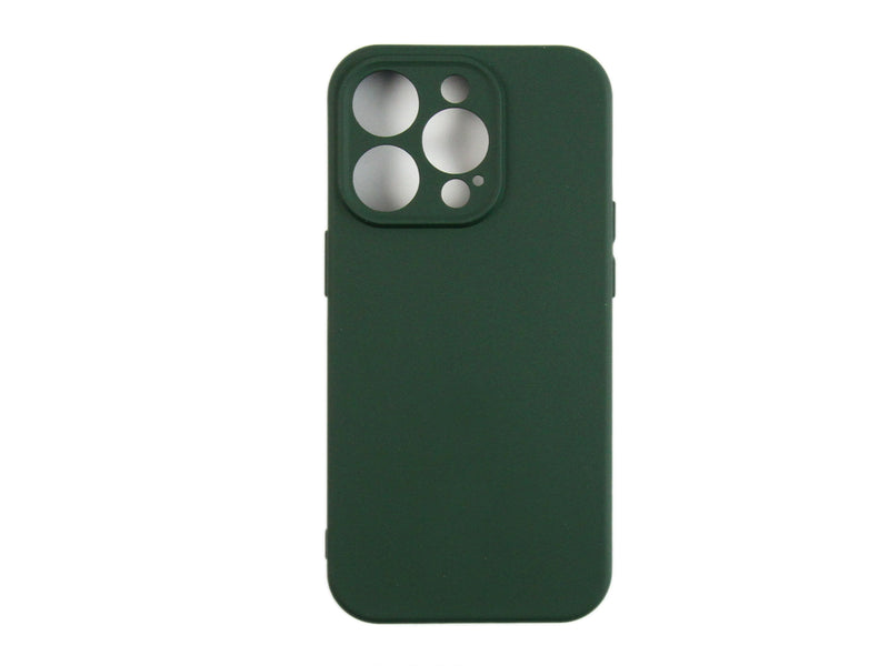 Rixus Para Funda TPU blanda para iPhone 14 Pro Max Verde Oscuro