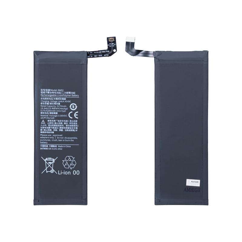 Xiaomi Mi Note 10 (M1910F4G) Mi Note 10 Pro (M1910F4S) Batterie BM52 (OEM)