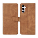 Rixus Bookcase For Samsung Galaxy S25 Plus S936B Light Brown