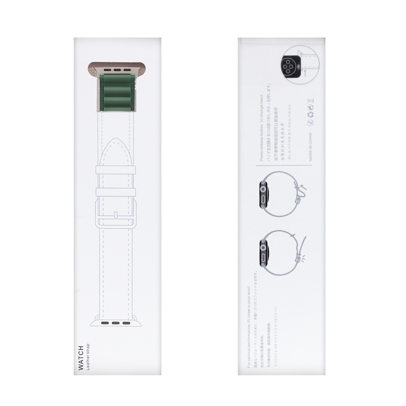 Para Apple Reloj 42mm, 44mm, 45mm, 49mm Correa de Nylon Alpine Loop Verde Caja Minorista