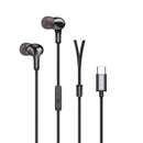 Rixus RXHD27C Stereo In-Ear Type-C Wired Earphone Black
