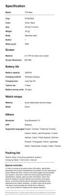 DTNO 1 DT8 Max Smart Watch Silver