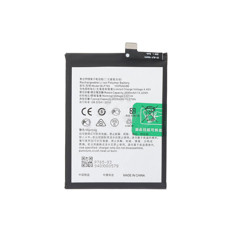 Oppo A91 CPH2001, CPH202, Reno 3 CPH2043 Battery BLP765