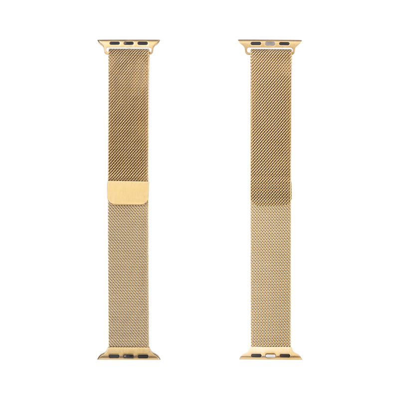 Para Apple Reloj 42mm, 44mm, 45mm, 49mm Milanese Loop Band Oro