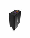 Rixus RX70B Dual USB And PD Charger With USB To Type-C Cable 30W Black