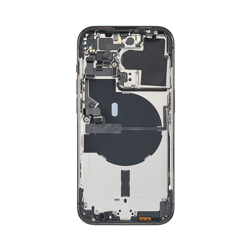 Pour iPhone 14 Pro Max Boîtier complet incluant toutes les petites pièces sans batterie ni appareil photo arrière Noir