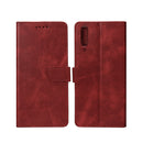 Rixus Bookcase For Samsung Galaxy A7 A750F Dark Red