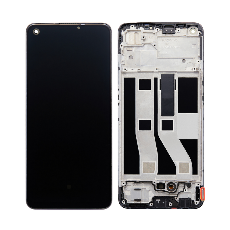 Oppo A74 4G CHP2219, F19 CPH2219 Ecran et numériseur avec cadre prisme noir OEM