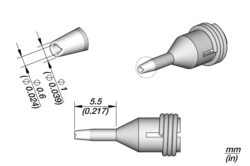 Almohadilla de limpieza de cartuchos JBC Ø 0,6 (C360011)