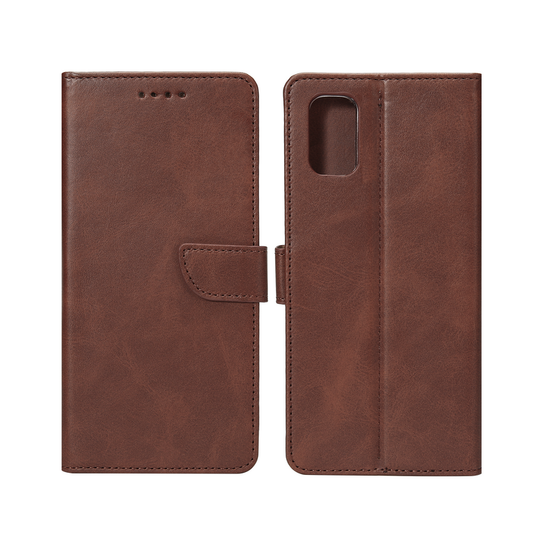 Rixus Bookcase For Samsung Galaxy A41 A415F Brown