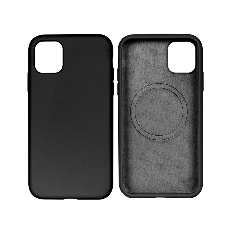 Rixus Para Funda de TPU blanda para iPhone 11 con MagSafe Negro