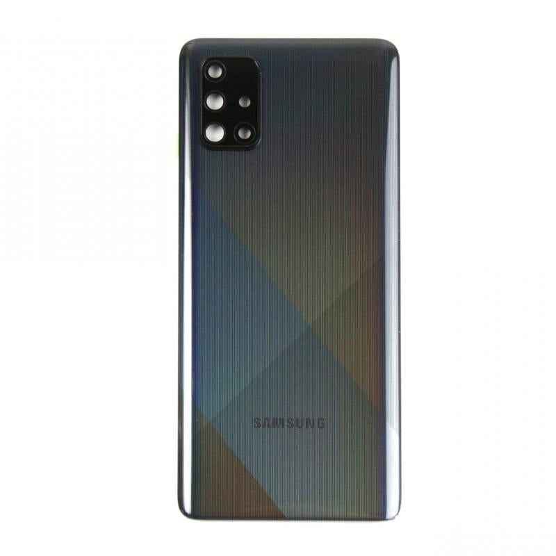 Samsung Galaxy A71 A715F Tapa Trasera Prism Crush Negro Con Lente (OEM)