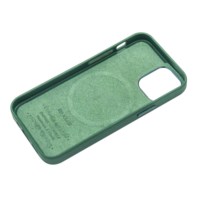 Rixus Classic 02 Case With MagSafe Pour iPhone 12 Mini Vert