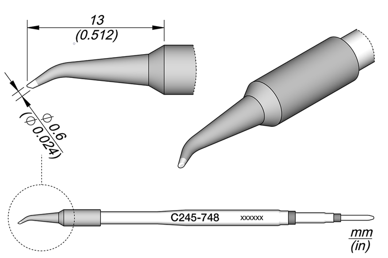 JBC Cartouche Biseau Courbé Ø 0.6 S1 (C245748)