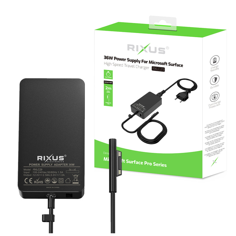 Rixus RXLC29 Chargeur Microsoft Surface 36W