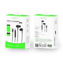 Rixus RXHD56C USB C Wired Earbud Type Headphone With Microphone Black