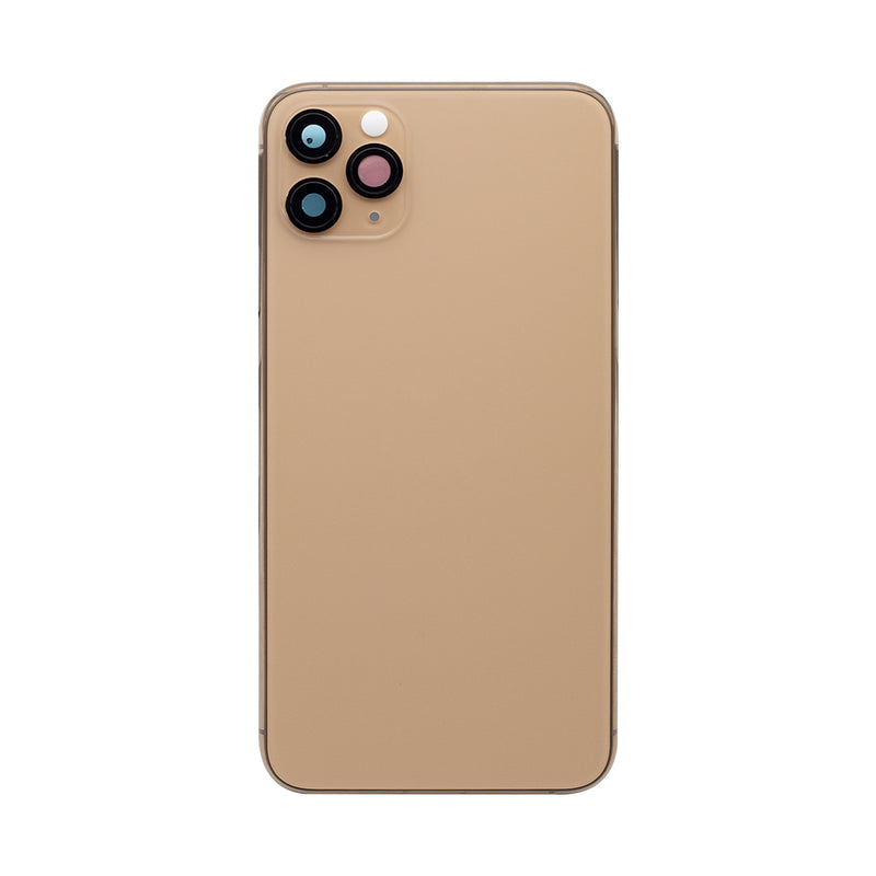 Pour iPhone 11 Pro Max Boîtier complet incluant toutes les petites pièces sans batterie ni appareil photo arrière (Gold)