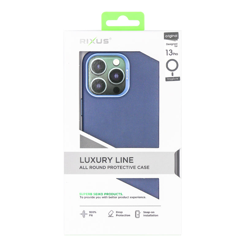 Rixus Classic 02 Case With MagSafe For iPhone 13 Pro Blue