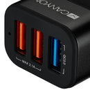 Canyon Universal Car Charger C-07 With 3 USB Ports Black