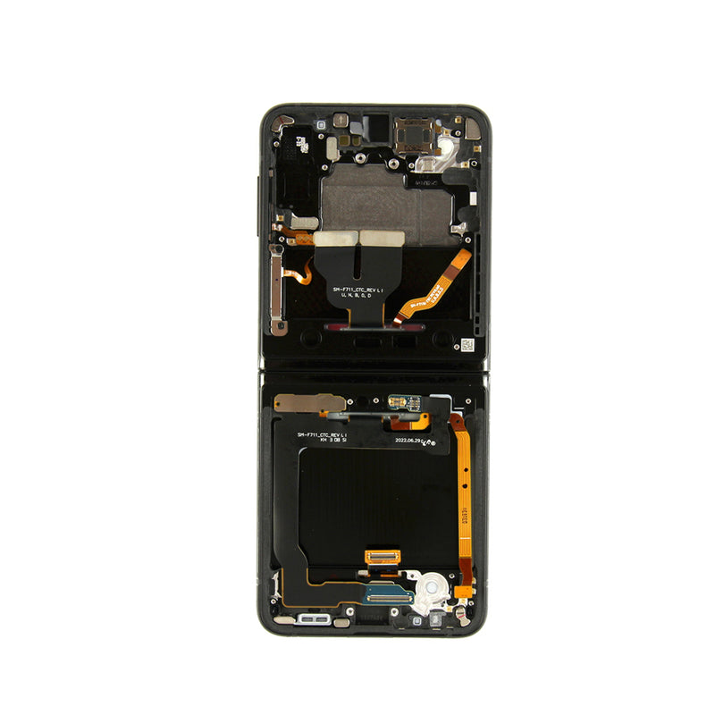 Samsung Galaxy Z Flip3 F711B Display And Digitizer With Frame Phantom Black Service Pack