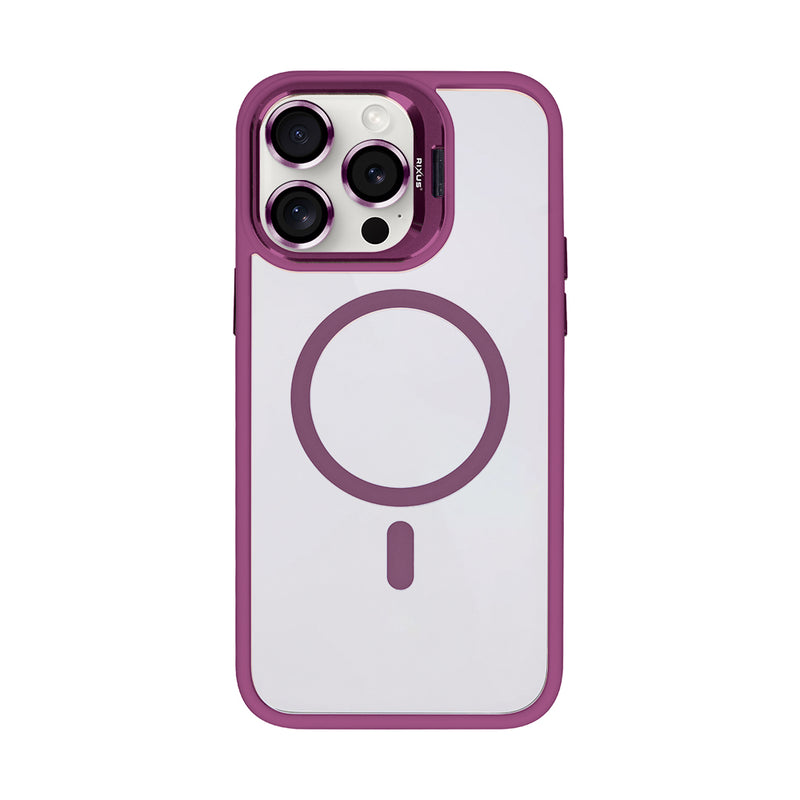 Rixus Classic 03 Case With MagSafe For iPhone 12, 12 Pro Dark Pink