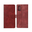 Rixus Bookcase For Samsung Galaxy S20 FE G780F Dark Red