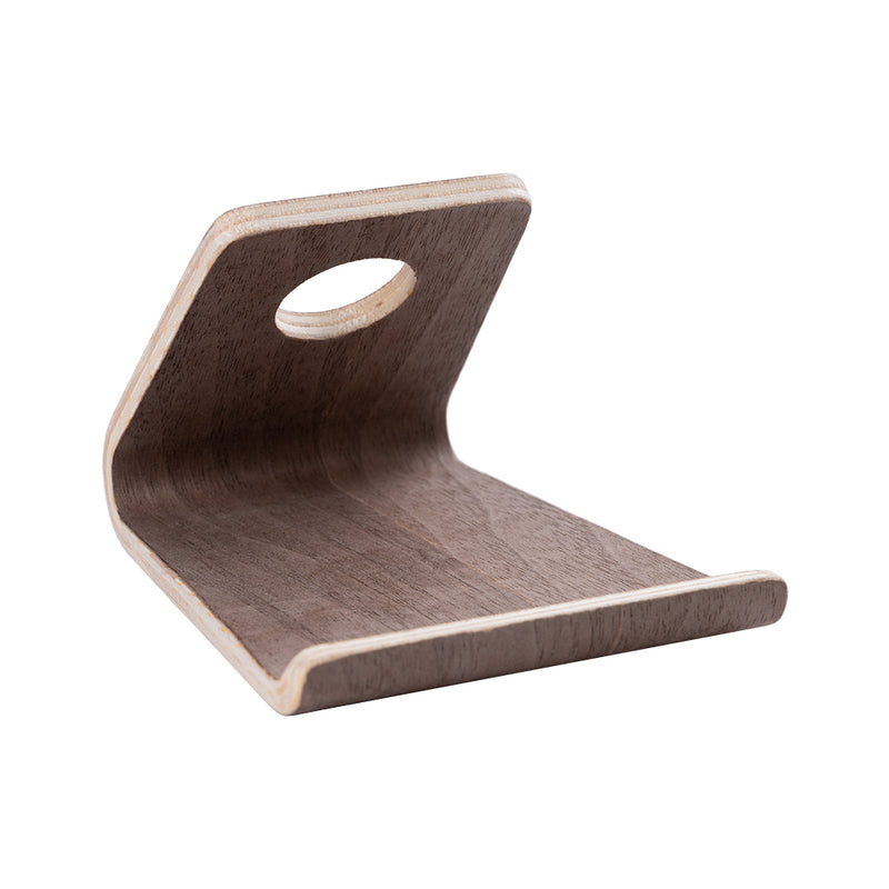 Rixus Showcase Phone Holder Wood Color