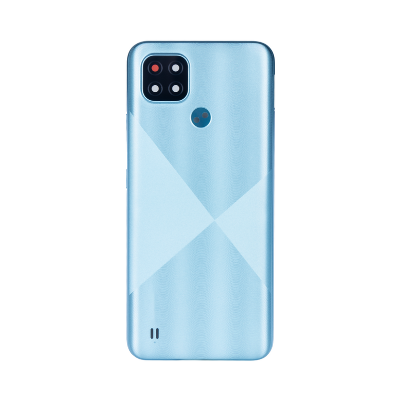 Realme C21 RMX3201 Coque arrière Cross Blue (+Lentilles)