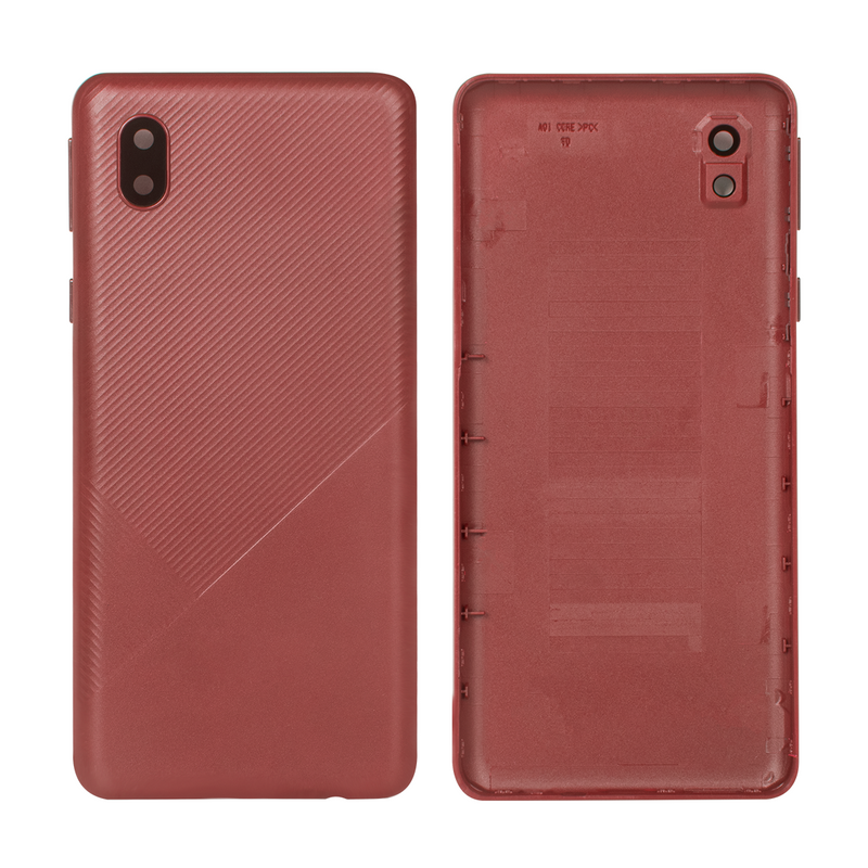 Samsung Galaxy A01 Core A013F Tapa Trasera Roja Con Lente (OEM)