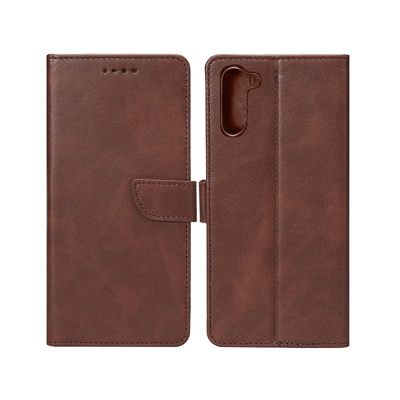 Rixus Bookcase For Samsung Galaxy S23 Plus S916B Brown