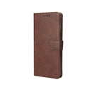 Rixus Bookcase For iPhone 16 Brown
