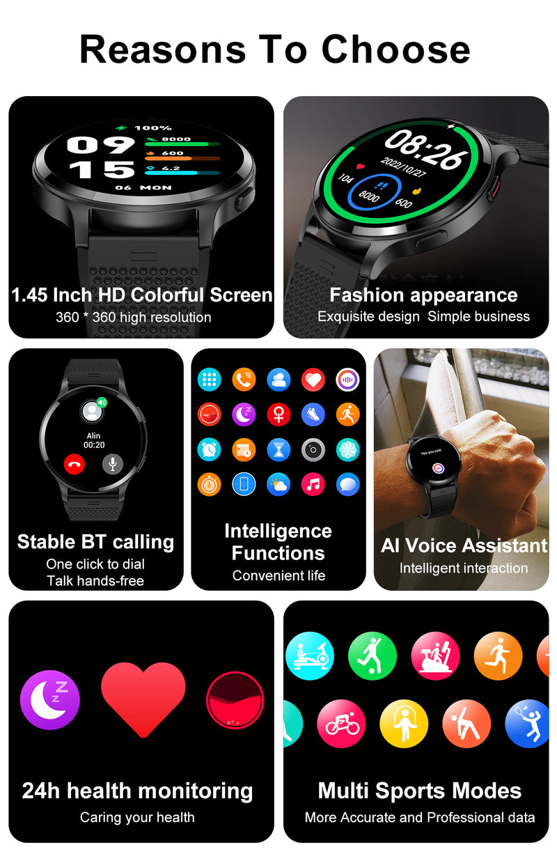 Linewear LW77 Smart Watch Black