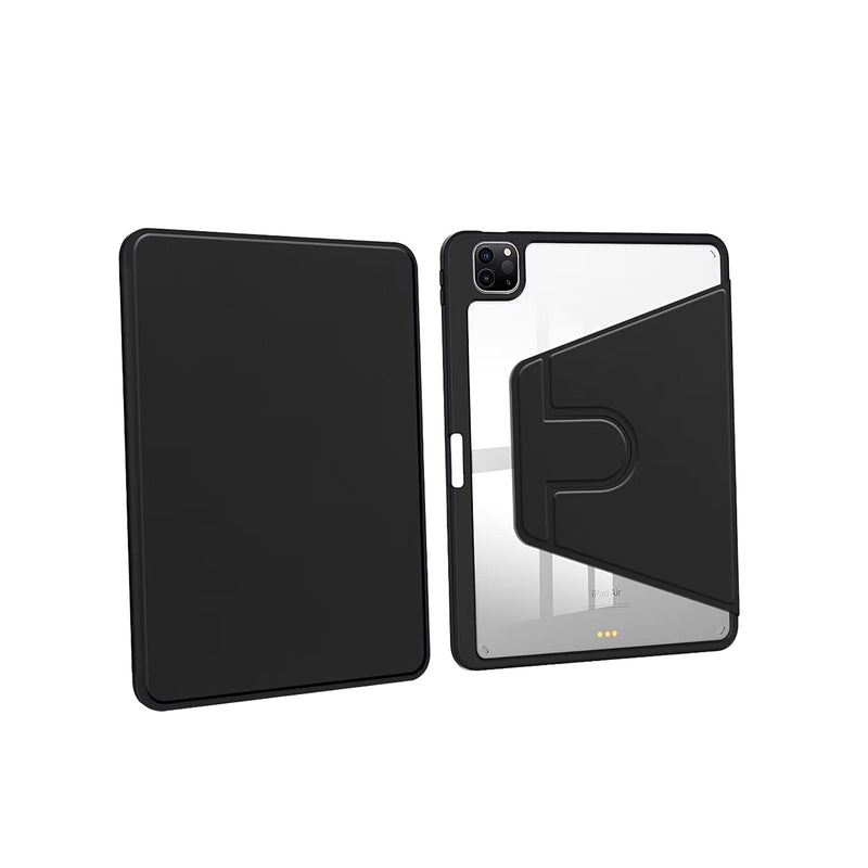 For iPad Air 4, Air 5 10.9", Pro 11 (2020, 2022) , Air 11" (2024) PU Leather Protective Case Black