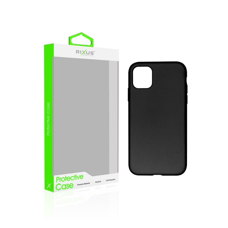 Rixus Para Funda de TPU blanda para iPhone 11 con MagSafe Negro