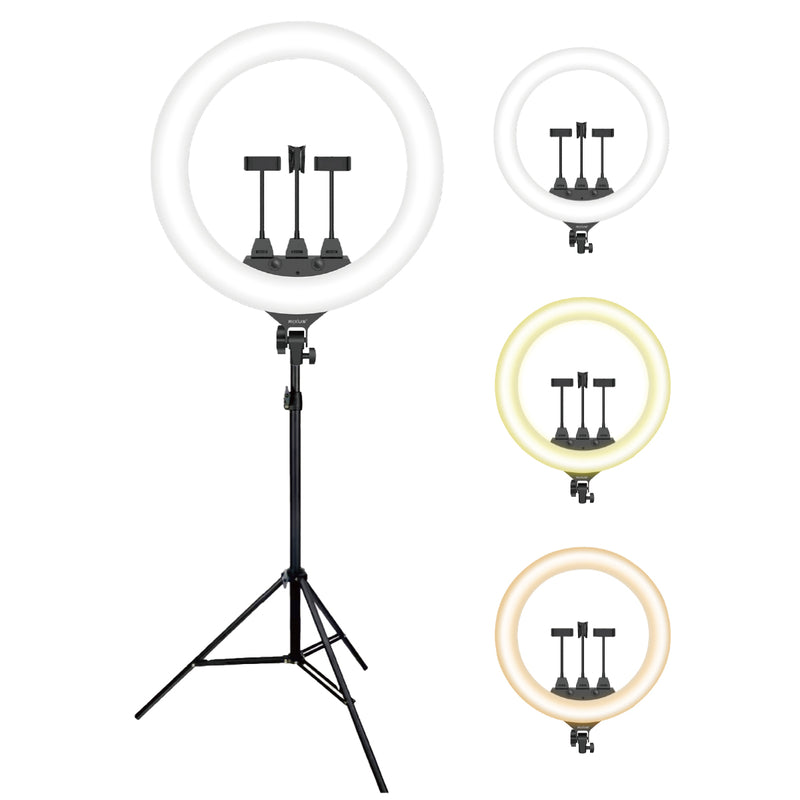 Rixus RXLG22 Selfie Ring Light And Holder Stick 22 inch