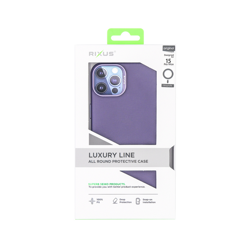 Coque Rixus pour iPhone 15 Pro Max Classic 02 avec MagSafe Violet