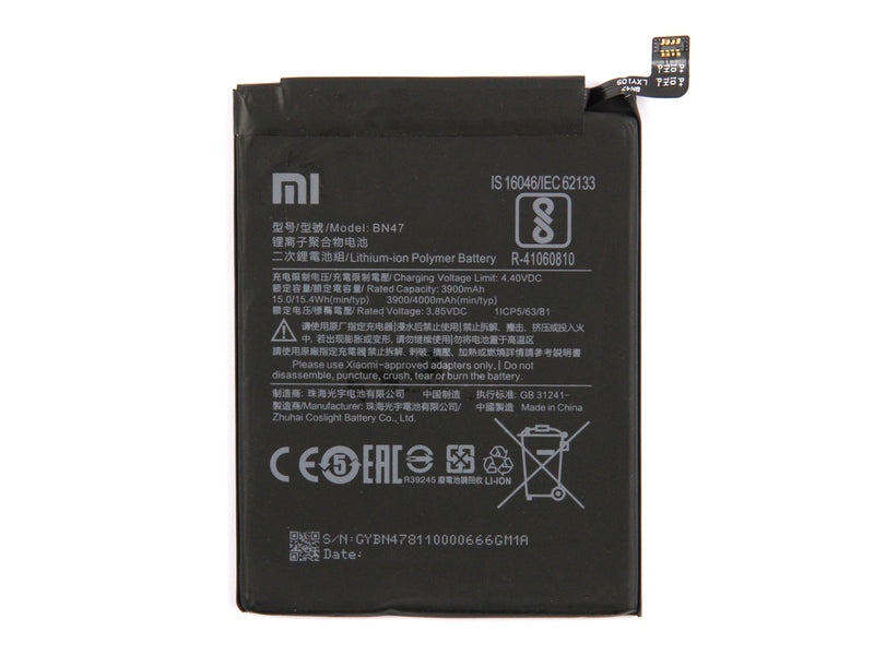 Xiaomi Mi A2 Lite, Redmi Note 6 Pro Batterie BN47 (OEM)