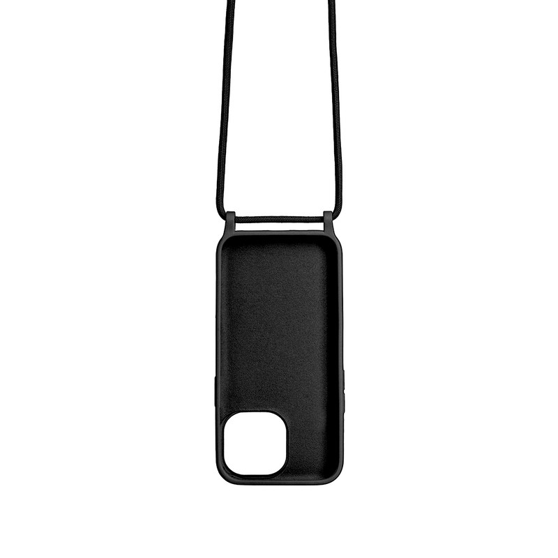 Rixus Pour iPhone 11 TPU Necklace Cord Cover Noir